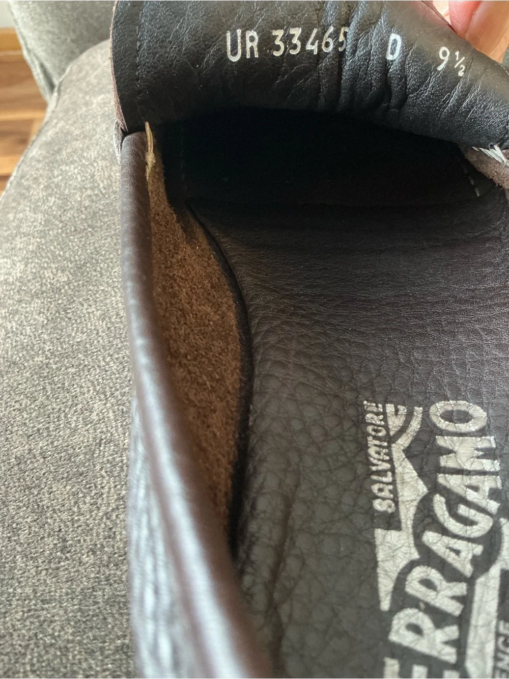 Salvatore Ferragamo Brown Pebbled Leather Bit Loafers